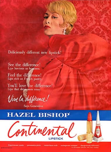1962 Hazel Bishop Continental Lipstick