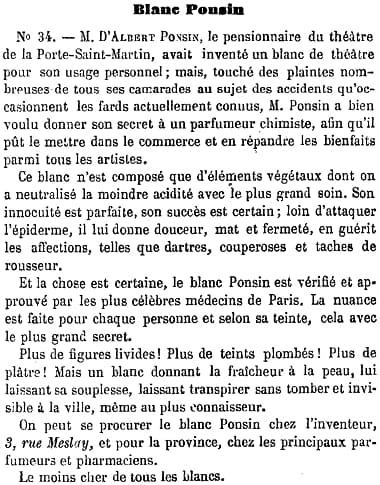 1863 Blanc Ponsin