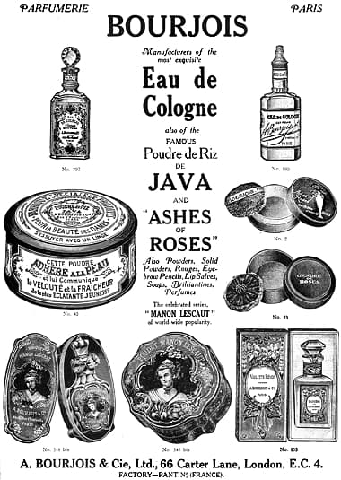1921 Bourjois trade advertisement