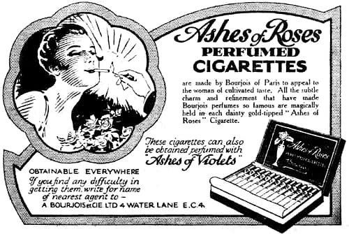 1927 Ashes of Roses cigarettes