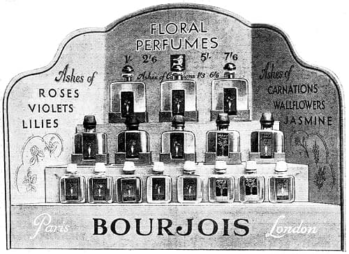1931 Bourjois Floral Perfumes display stand