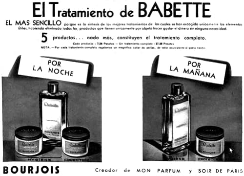 1932 Babette night and day treatments