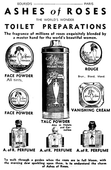 1933 Bourjois Ashes of Roses series