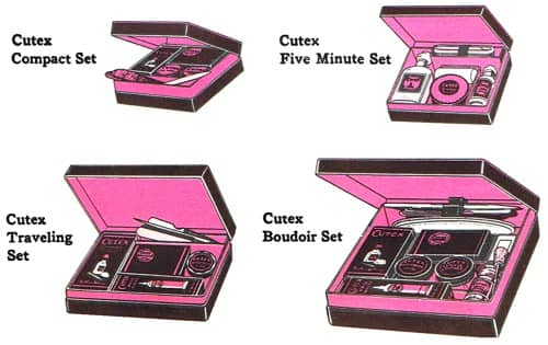 1926 A range of Cutex manicure sets