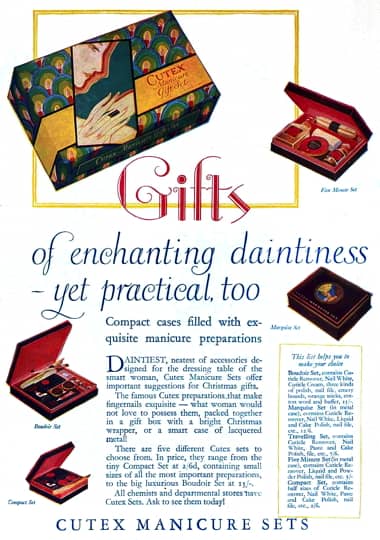 1927 Cutex Manicure Sets