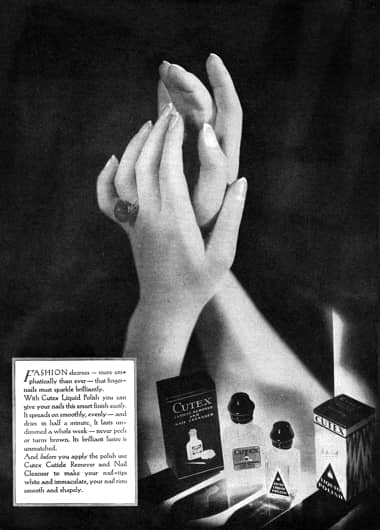 1931 Cutex Cuticle Remover and Liquid Polish