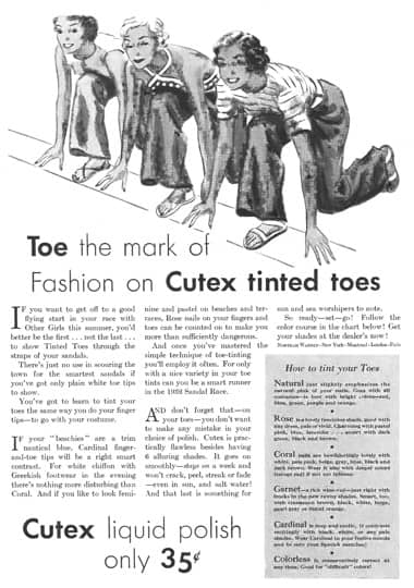 1932 Cutex Liquid Polish for toes
