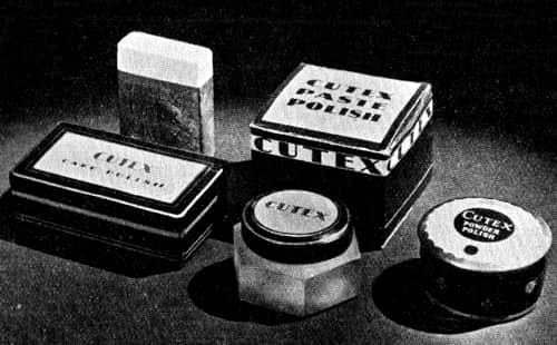 1935 Cutex Cake, Paste and Powder Polishes