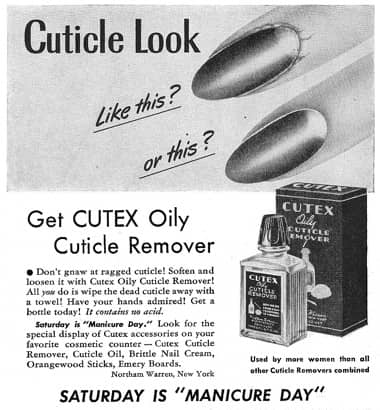 1941 Cutex Oily Cuticle Remover