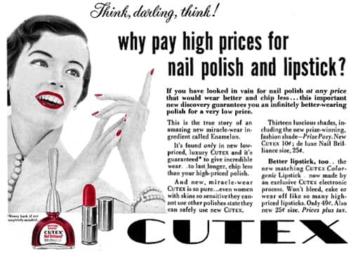 1950 Cutex advertisement