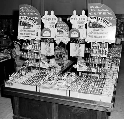 1951 Cutex Counter in a Texas department store