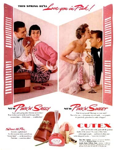 1953 Cutex pink shades