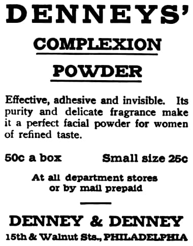 1913 Denneyss Complexion Powder