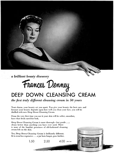 1950 Frances Denney Deep Down Cleansing Cream