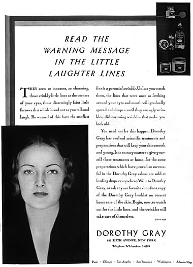 931 Dorothy Gray laughter lines