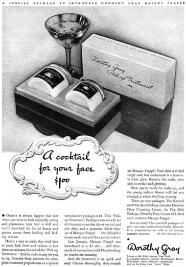 1935 Dorothy Gray Pick-up Treatment