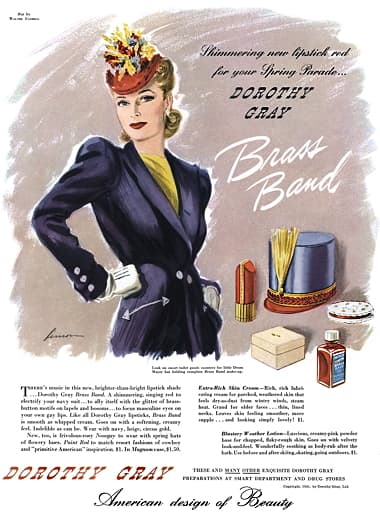 1941 Dorothy Gray Brass Band Lipstick