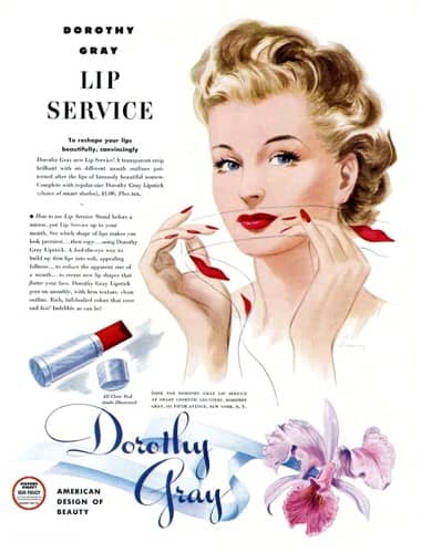 1942 Dorothy Gray Lip Service