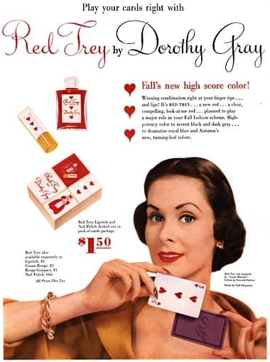 1950 Dorothy Gray Red Trey