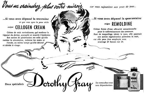 1954 Dorothy Gray Cellogen and Remoldine