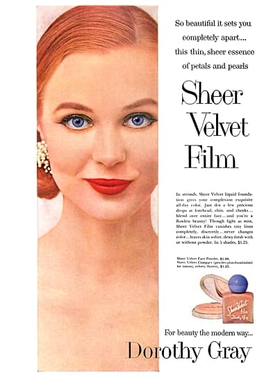 1956 Dorothy Gray Sheer Velvet Film