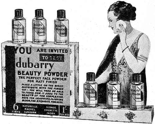 1933 Tester for Dubarry Beauty Powder