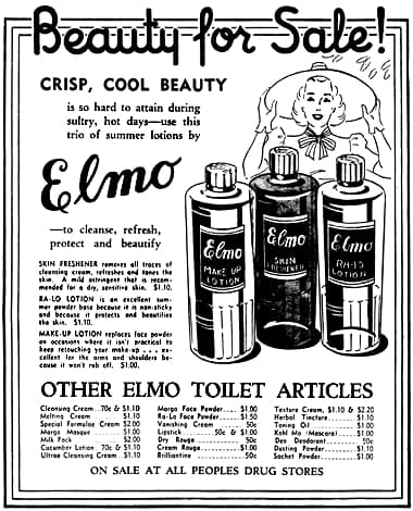 1939 Elmo Toilet Articles