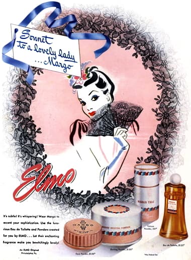 1942 Elmo Margo toilettries