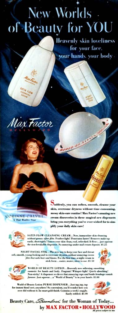 1950 Max Factor New Worlds of Beauty