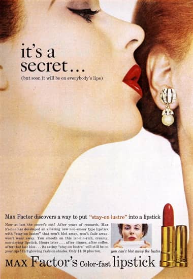 1954 Max Factor Color-Fast Lipstick