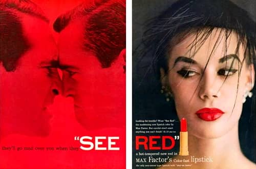 1954 See Red shade of Color-Fast Lipstick