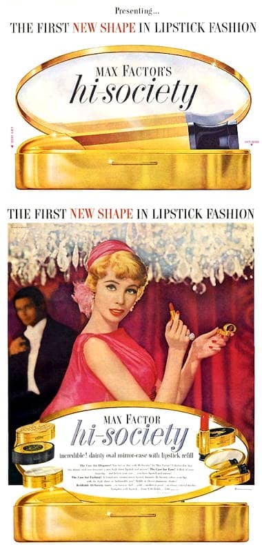 1958 Max Factor Hi-Society Lipsticks