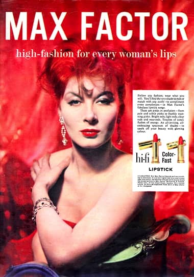 1959 Max Factor Color-Fast and Hi-Fi Lipsticks