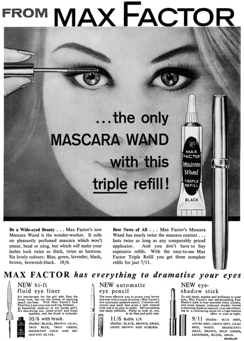 1960 Max Factor eye make-up