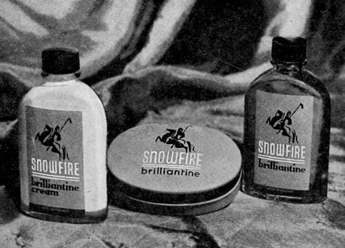 1948 Snowfire Cream Brilliantine, Solid Brilliantine, and Liquid Brilliantine