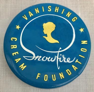 Snowfire Vanishing Cream in late 1950s packaging