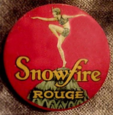 Snowfire Rouge container from the early 1930s