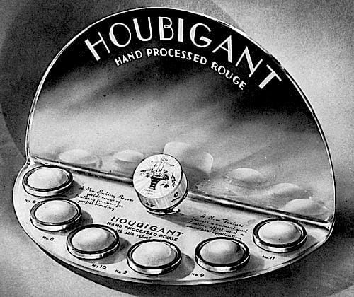 1934 Display of Houbigant Hand Process Rouge