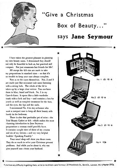 1935 Jane Seymour beauty boxes