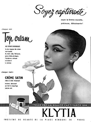 1956 Top Cream and Creme Satin