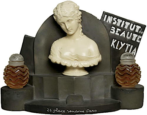 Display stand with space for a number of Klytia products