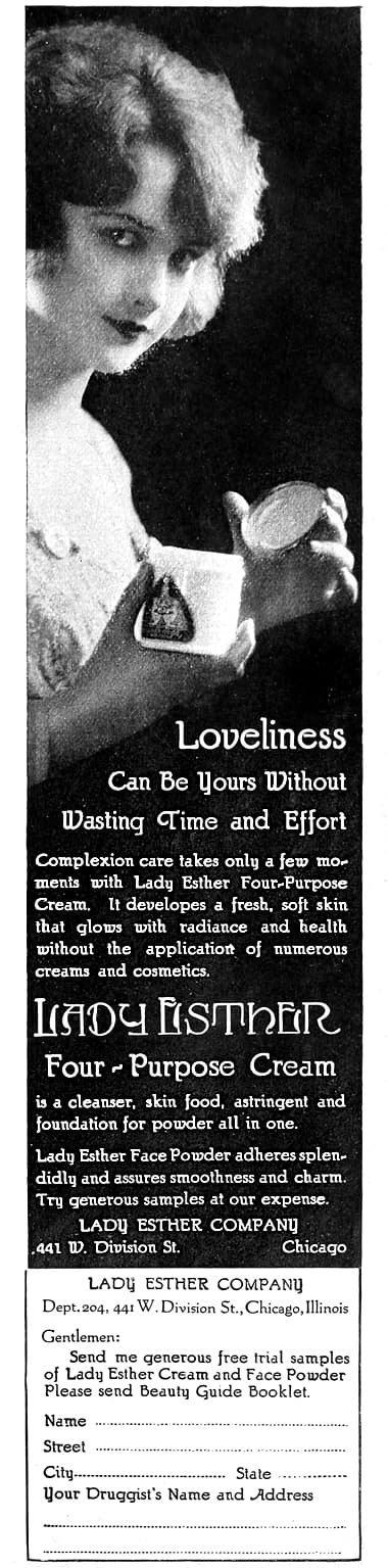 1922 Lady Esther Four-Purpose Cream