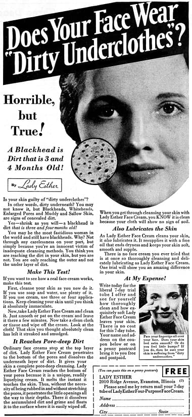 1934 Lady Esther Face Cream