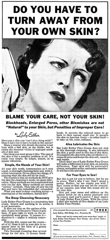 1936 Lady Esther Four-Purpose Face Cream