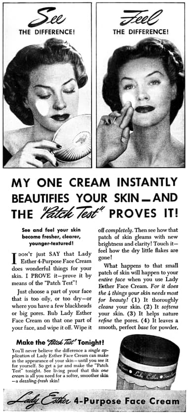 1944 Lady Esther Patch Test