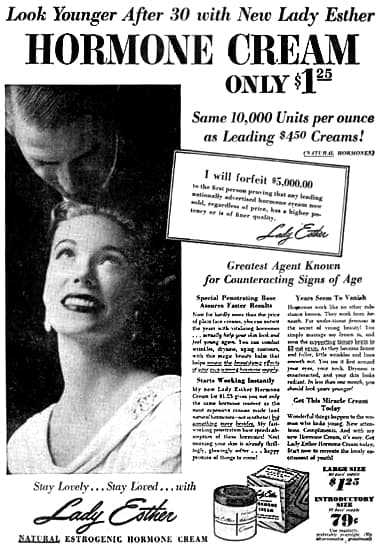 1953 Lady Esther Estrogenic Hormone Moisture Cream