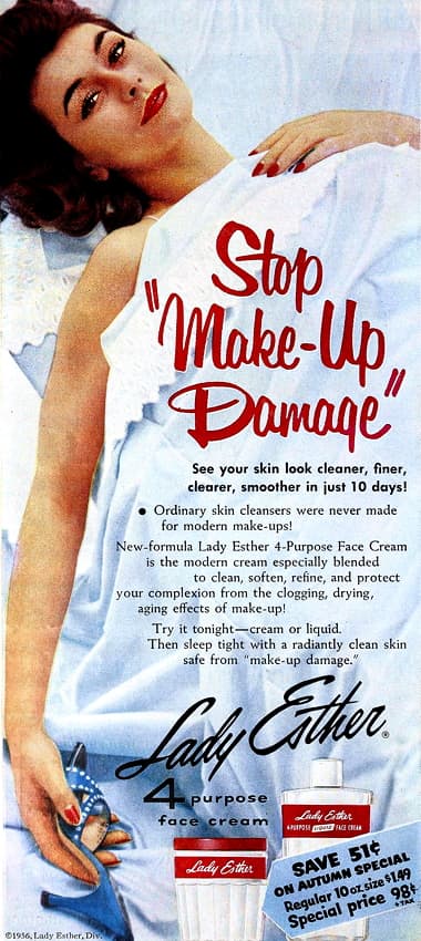 1956 Lady Esther 4-Purpose Face Cream and Liquid Face Cream
