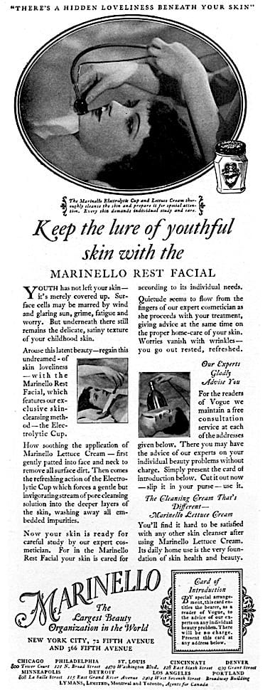 1936 Marinello Rest Facial