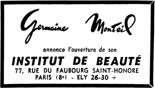 1962 Germaine Monteil Institut de Beaute, Paris