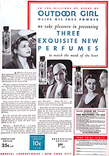 1932 Outdoor Girl Perfumes